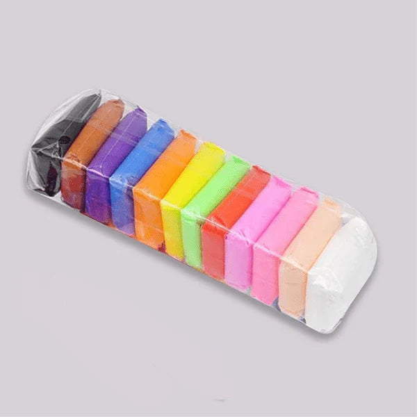 DIY Soft Creative Modelling Clay dough For Kids pack of 12 (Imported)