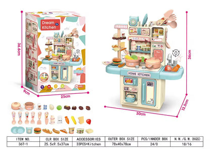 Pretend Play Kitchen Set for Kids