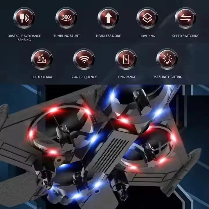RC Jet Drone Fighter Stunt Plane – 6-Channel Remote Control Aircraft with Lights & 360° Flip
