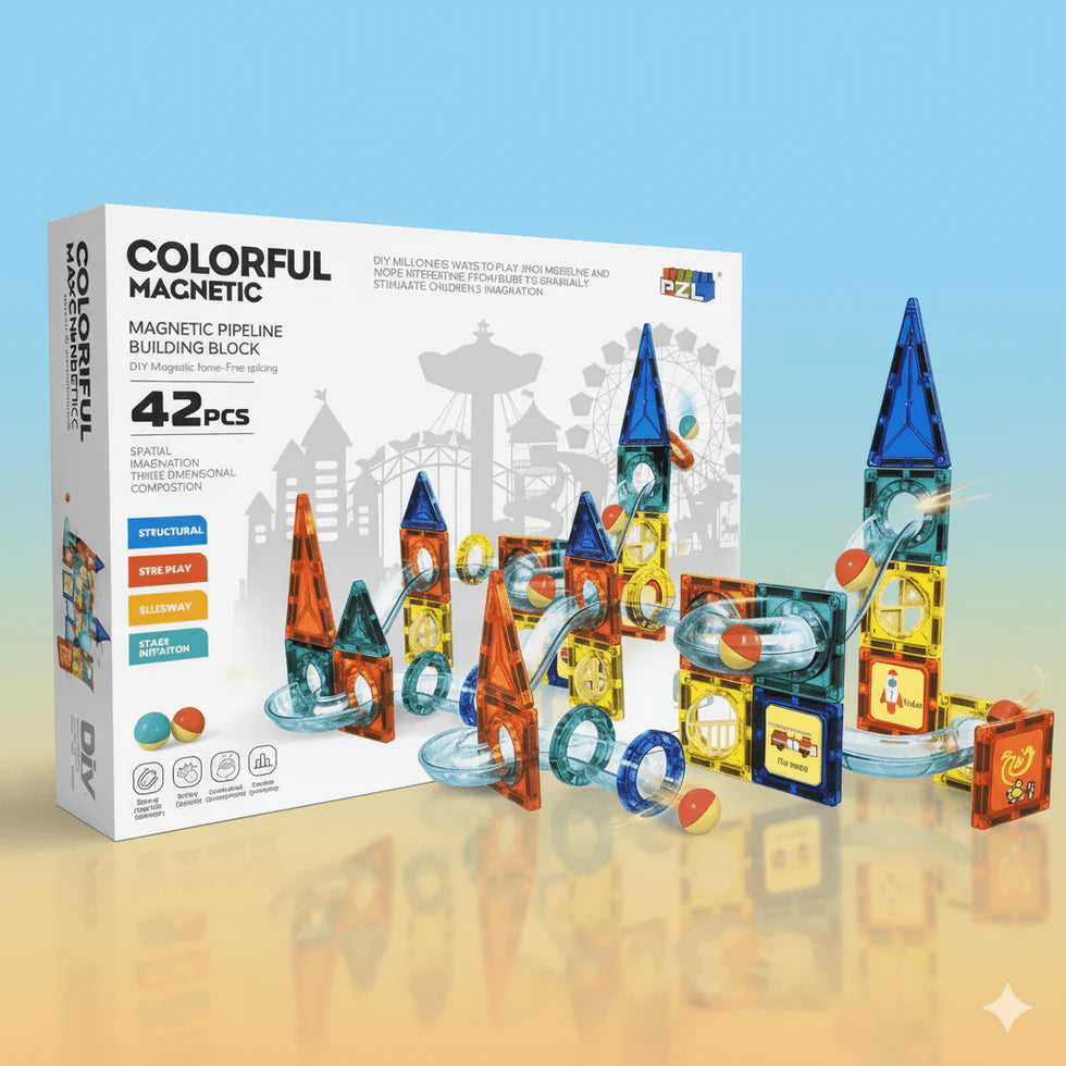 Tiles Magnetic Building Blocks for Kids 42 pcs