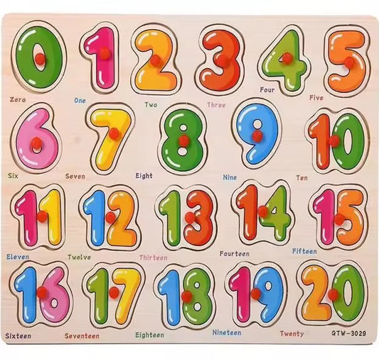 Wooden counting 1 -20 puzzle Board!
