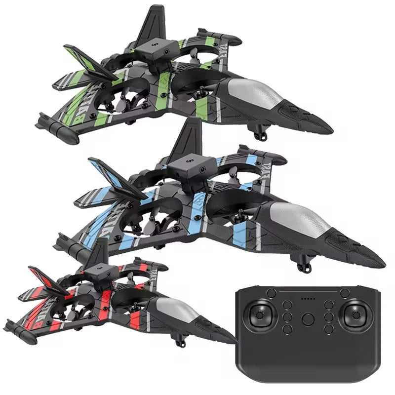RC Jet Drone Fighter Stunt Plane – 6-Channel Remote Control Aircraft with Lights & 360° Flip