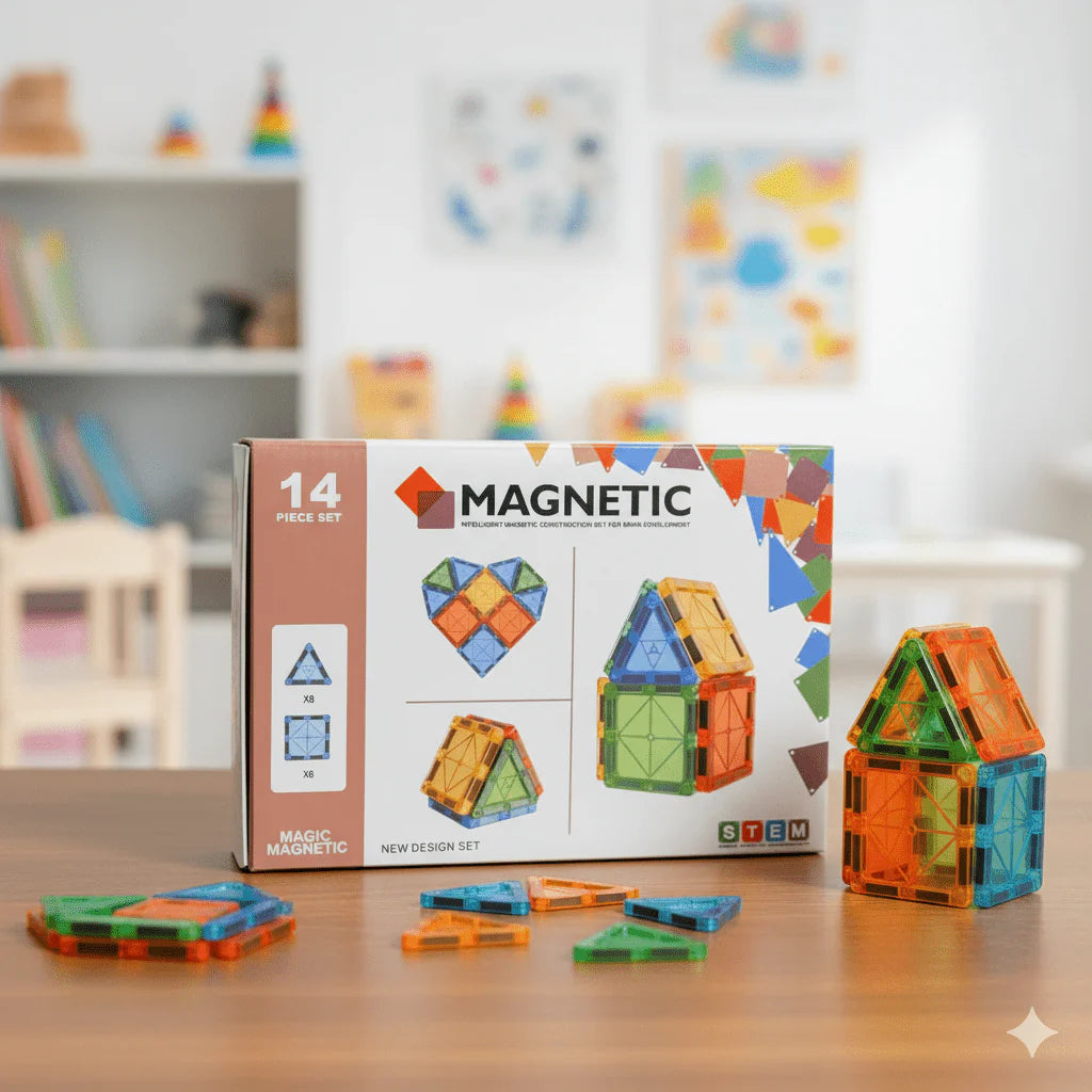 Tiles Magnetic Building Blocks for Kids 42 pcs