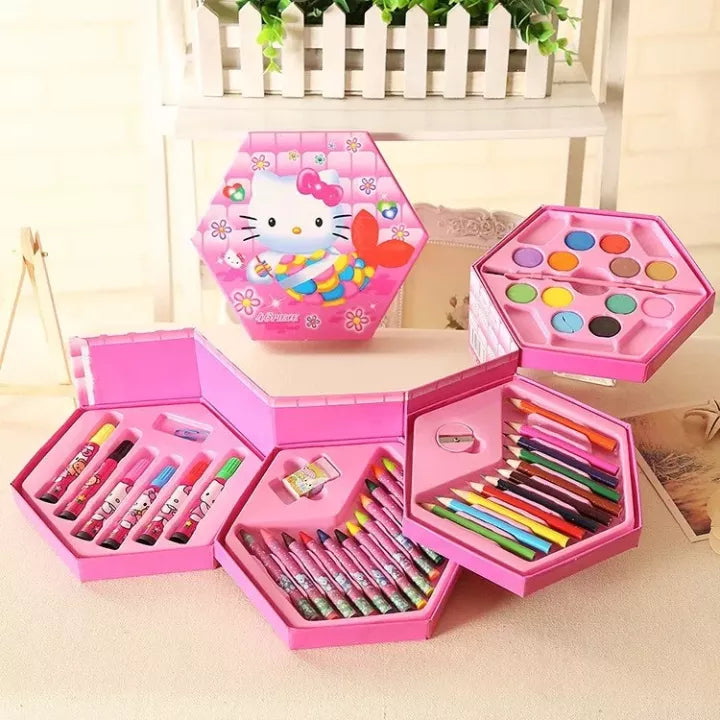 46 Pieces Drawing Art Set with Colors Box Pencil Colors, Best Gift For Kids.