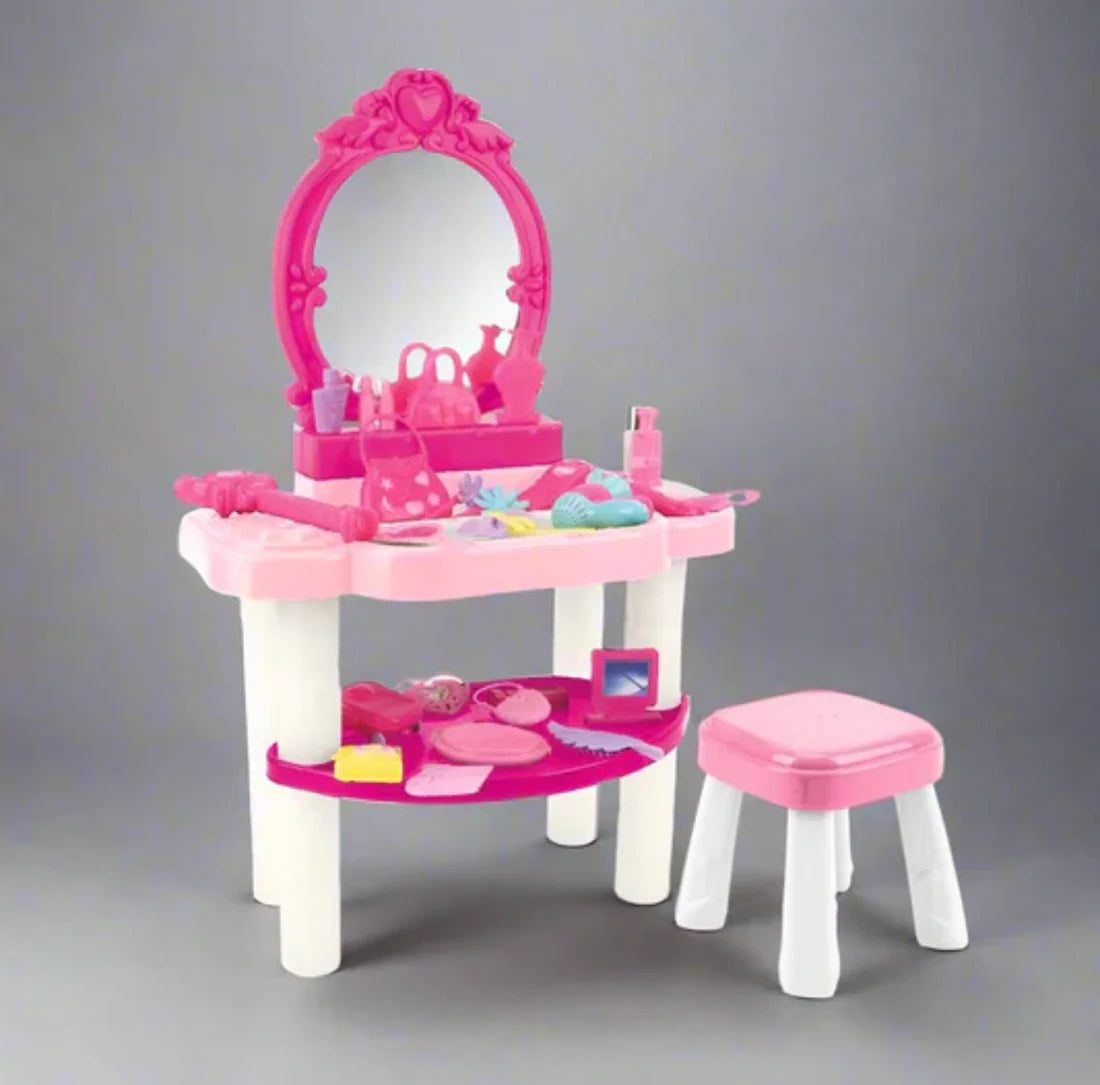Kids Dressing Table with stool , working water Tap & Fun Accessories