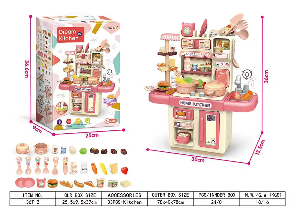 Pretend Play Kitchen Set for Kids