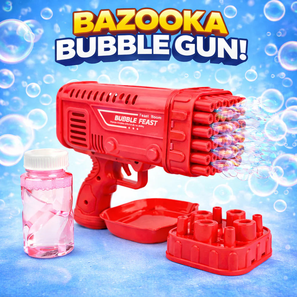 36-Hole Bubble Gun Bazooka for Kids Colorful Bulbulay Maker
