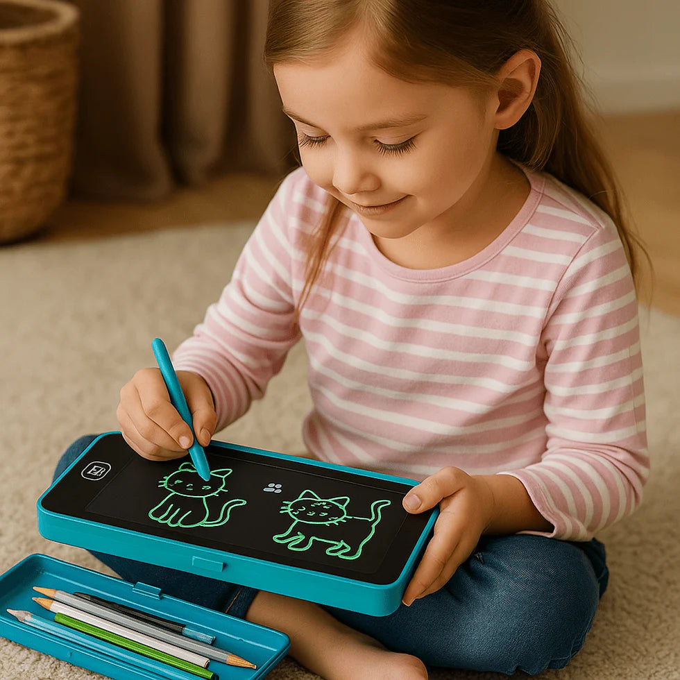 LCD Writing Tablet Pencil Box-Drawing Board Case with Erase Button