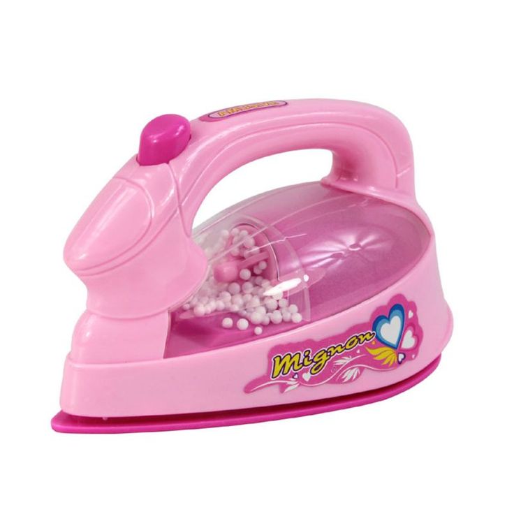 Kids Mini Household Appliance Pretend Play Set – Sewing, Iron, Vacuum & Washing Machine | Battery Operated | Pink