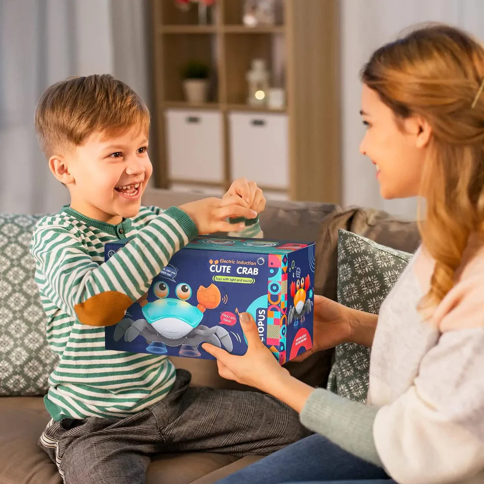 Electric Crawling Crab Toy With Lights & Music for Kids