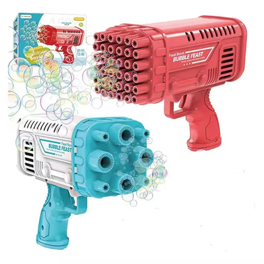 36-Hole Bubble Gun Bazooka for Kids Colorful Bulbulay Maker