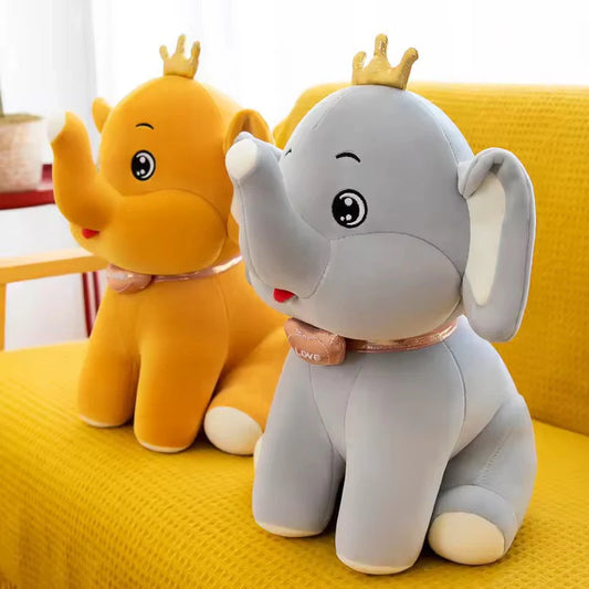 Royal Elephant Plush Toy with crown