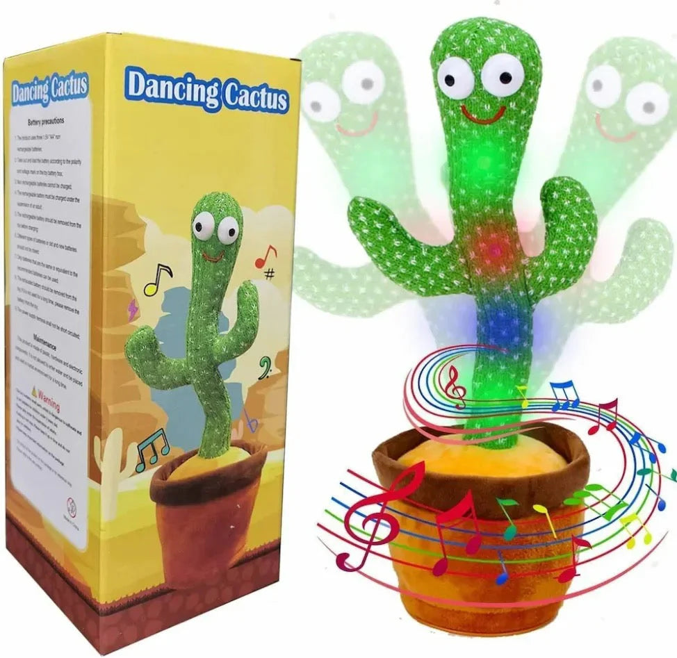 Dancing Cactus Toy: Rechargeable Talking Singing Cactus Toy for Kids