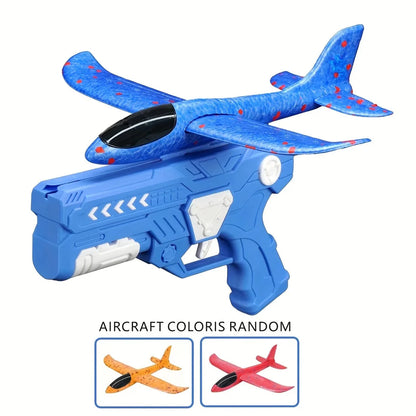 2 in 1 EPP Foam Airplane Launcher - Outdoor Glider Toy for Kids.