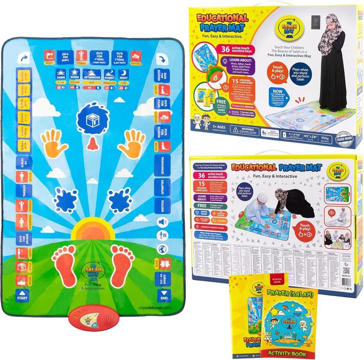 Salah Mat for Kids – Educational Talking Prayer Mat with Learning Mode & Sound Guidance