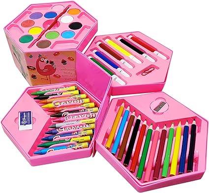 46 Pieces Drawing Art Set with Colors Box Pencil Colors, Best Gift For Kids.