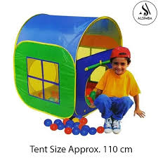 Play House Tent Series For Kids - Foldable With 2 Support Sticks - Random Color