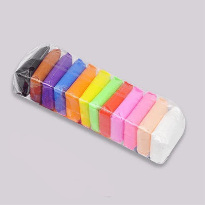 DIY Soft Creative Modelling Clay dough For Kids pack of 12 (Imported)