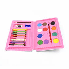 24 pcs Multi Coloring Art Case set Color Kit ,Sketch Paint Color/ Set With Button Box Best Quality for kids.