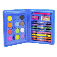 24 pcs Multi Coloring Art Case set Color Kit ,Sketch Paint Color/ Set With Button Box Best Quality for kids.