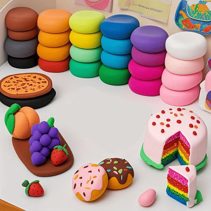 DIY Soft Creative Modelling Clay dough For Kids pack of 12 (Imported)