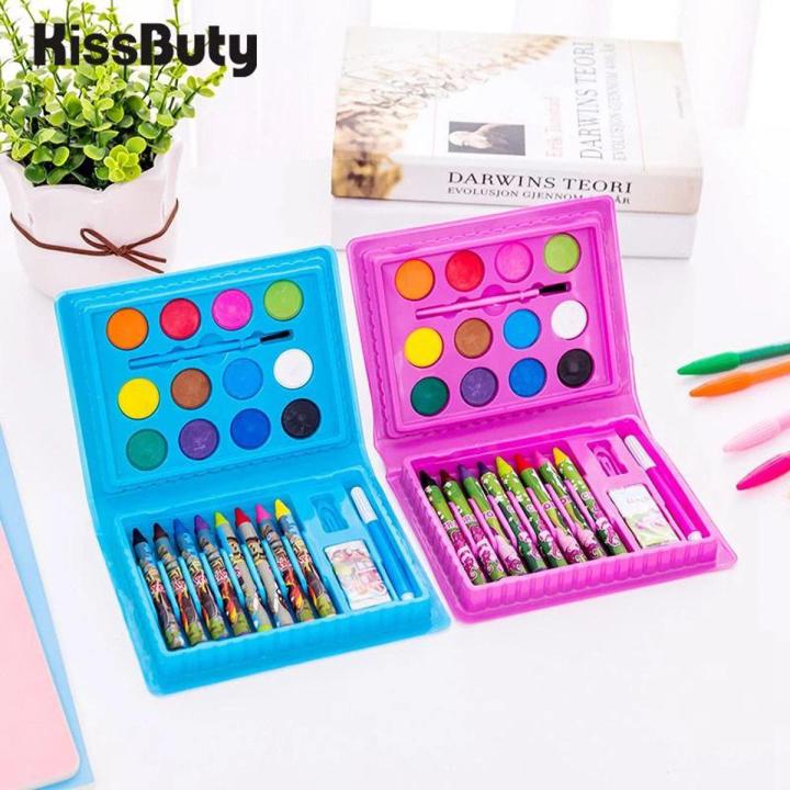 24 pcs Multi Coloring Art Case set Color Kit ,Sketch Paint Color/ Set With Button Box Best Quality for kids.