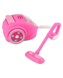 Kids Mini Household Appliance Pretend Play Set – Sewing, Iron, Vacuum & Washing Machine | Battery Operated | Pink
