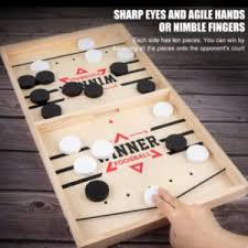 Large Wooden Pucket Board Game | 2 Player Family Game | Indoor & Travel Play
