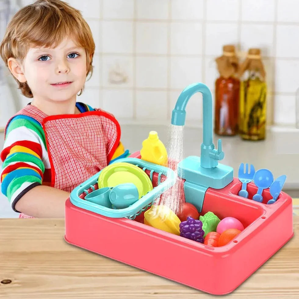 Kids Kitchen Sink Toy – Electric Pretend Play Set