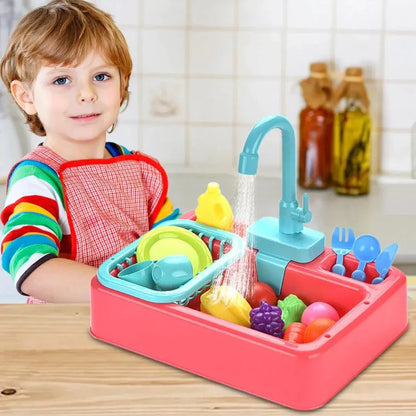Kids Kitchen Sink Toy – Electric Pretend Play Set